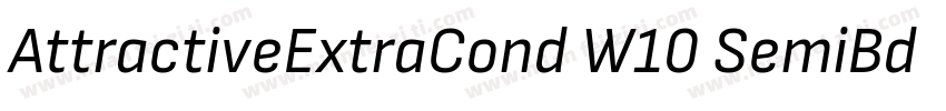 AttractiveExtraCond W10 SemiBd字体转换